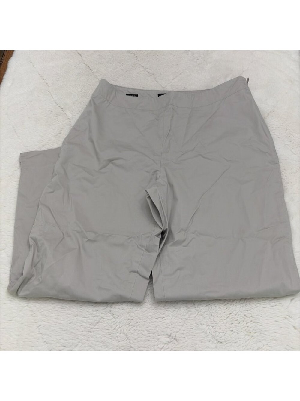 Talbots Classic Side Zip Capri Pants 10 Beige Stretch